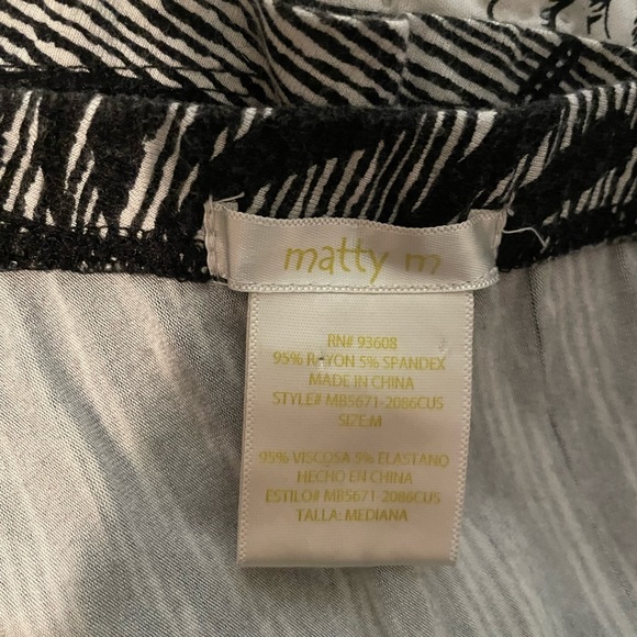 Black and white palm print maxi skirt - Picture 3 of 4